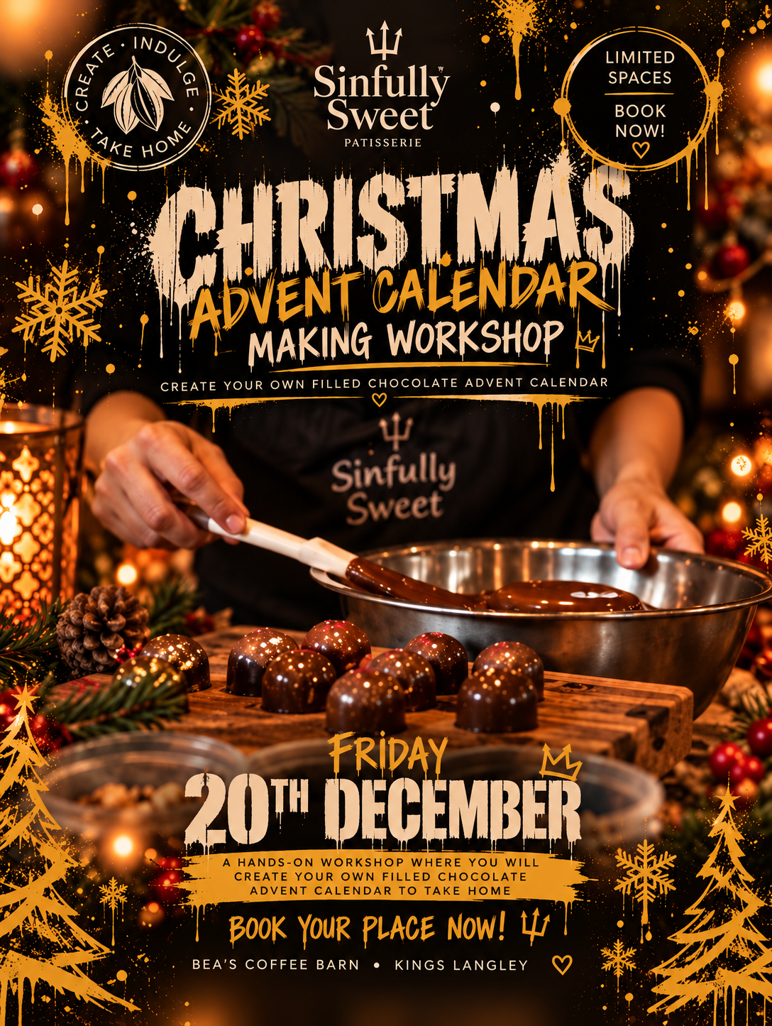 Chocolate advent calendar making workshop 20th December