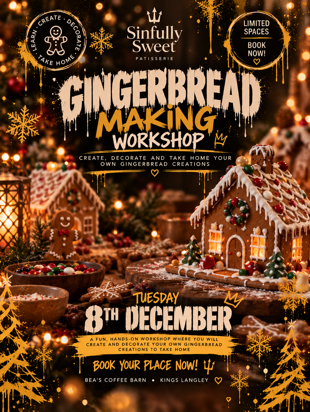 Christmas gingerbread making workshop 8th December