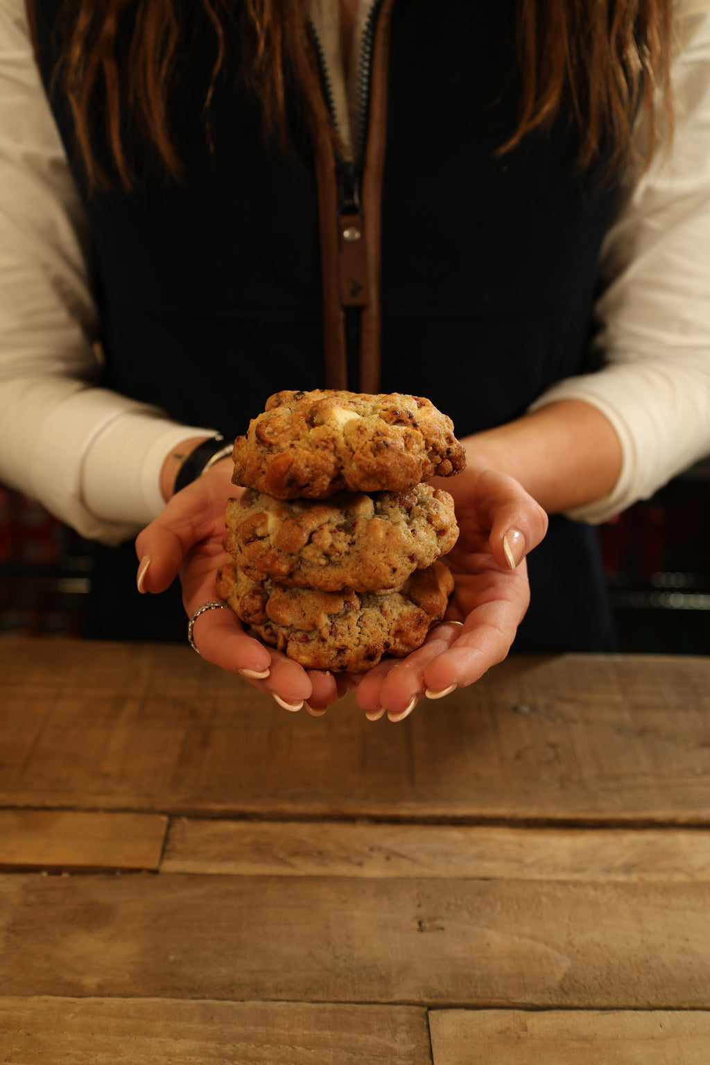 raspberry white chocolate and macadamia cookies